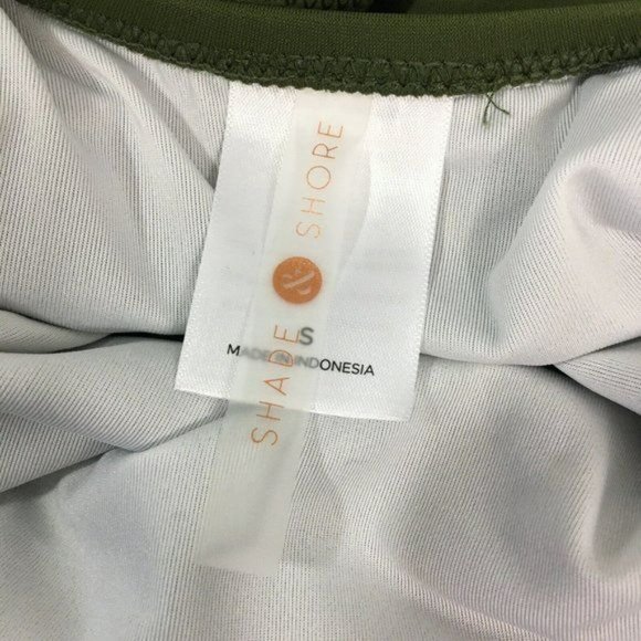 Shade & Shore Womens Plunge Tie Front Wrap One Piece Swimsuit Small 4-6 - Picture 6 of 7